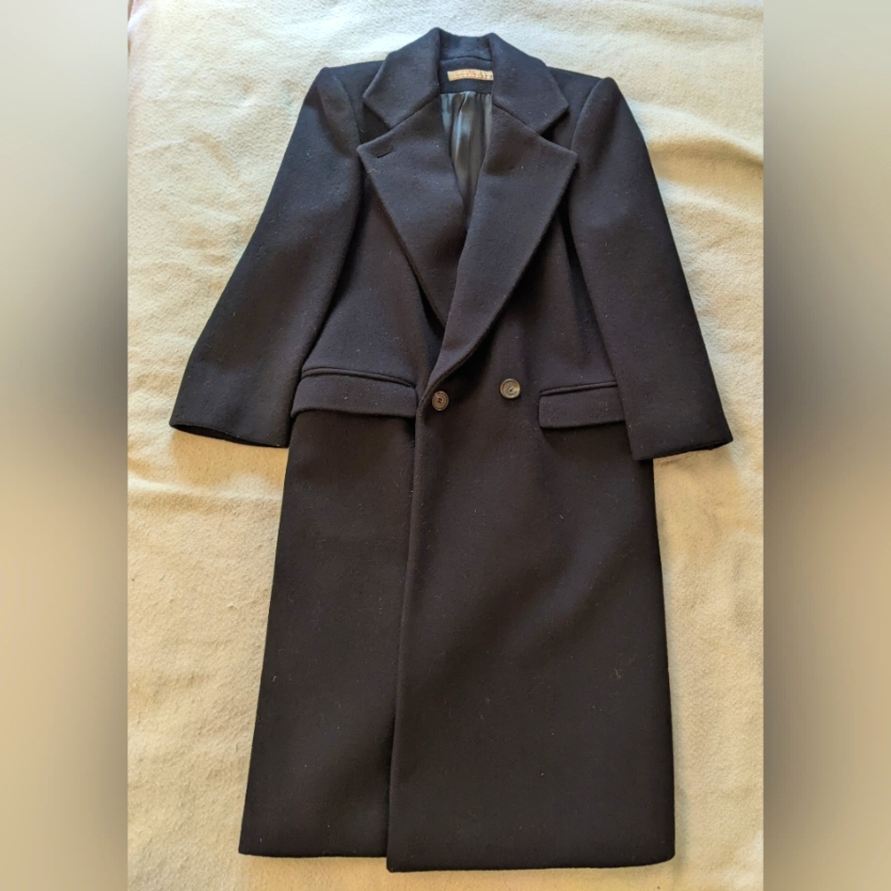 Perry Ellis Portfolio Long Wool Coat Vintage